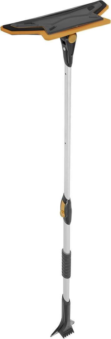 True Temper ABTT5212 Telescoping Scratch-Free Snow Brush with End Scraper and Cushioned Grip, 52-Inch