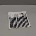 15 Pcs Miniature Brush Dry Brushes, Detail Paint Brushes for Acrylic Oil Watercolor Supplies, Miniature Models & Craft Painting with Triangular Handles (Black)