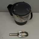 Oggi Insulated Ice Bucket, 4 Quart / 3.8 L, Stainless Steel, Black.