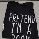 Pretend I'm Book Character Costume Halloween Lazy Adult Kids T-Shirt, Size M