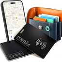 Apple MFi Certified Airtag Wallet Tracker Card 0.06in Slim 1 Pack Rechargeable Smart Tracking Tags IP68 Waterproof, Works with Apple Find My, Bluetooth Item Locator for Keys, Purse, Luggage(iOS Only)