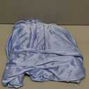4FT Blue Satin Tablecloths for Rectangle Tables - Shiny Spandex Party Table Cover with Pleated Table Skirt, No-Wrinkle & Glossy Wedding Tablecloth One-Piece for Birthday Baby Shower Banquet Ceremony