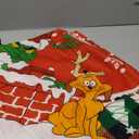 Christmas Tree Skirt - Soft and Funny Farmhouse Christmas Tree Collar with Red & Green Trim Decor Xmas Holiday Decoration