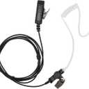 XPR 3500e XPR3300 Two-Wire Earpiece Surveillance Kit Compatible with Motorola Radio XPR3300 XPR3500 XPR3300e Walkie Talkie with PTT Mic Tansparent Acoustic Tube Headset