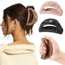 3PCS Cloud Claw Clips for Women, Unsnappable Soft Hair Claws for Lying Down & Driving |Strong Hold Hair Claws for Thick Curly Hair | Cozy Hair Accessories for Sleeping & Valentine's Day Gifts