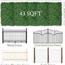 Artificial Ivy Privacy Fence Screen:48"x 128" (43 SQFT) 4-Layer Leaf UV-Anti Faux Greenery Boxwood Backdrop Ivy Vine Leaf Fence Panels for Outdoor, Indoor, Garden,Backyard and Decor