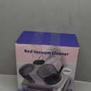 Bed Vacuum Cleaner Mattress Vacuum with UV 16Kpa Suction Filter 253.7nm UV-C Light & 30000 RPM/Min Brushroll Rotation & Heating & Ultrasonic Quintuple Tech, Widened Suction Port, 500W, Corded