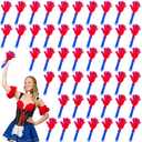 Junkin 48 Pcs Hand Clappers Bulk 7. 5 x 3. 5 Inches Noise Makers Party Favors Clapping Noise Maker Clacker for Birthdays Game Prizes Rewards Football Sporting Events Cheers Supplies (Red Blue)