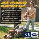 Kalence Bluetooth 6.0 Hearing Protection with 120H Working Time, 30dB Safety Earmuffs, Rechargeable Ear Protection Headphones with Mic for Mowing, Workshops, Construction, Snowblowing, Black