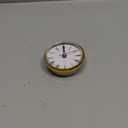 Hicarer 2.8 Inch/ 70 mm Round Quartz Clock Insert, Clock Movement Insert, Gold Trim, Red Second Hand, Roman Numeral, Quartz Movement