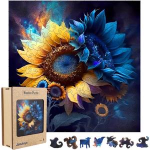 Wooden Puzzle for Adults, 248 Piece Unique Animal Shaped Jigsaw Puzzles, Family Game Gift for Adults and Teenagers (11.2 * 11.2 In)