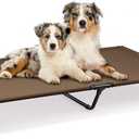 Heeyoo Elevated Dog Bed, Cooling Raised Pet Cot with Chew Proof Mesh Fabric and Steel Frame, Portable Dog Cot Bed with No-Slip Rubber Feet, 60 in