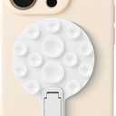 2 x Suction Phone Mount for Case, 2 in 1 Silicone Octo Cup Buddy Sticky Grip Holder for iPhone, Hands-Free Selfie/Video for TikTok Influencers, White