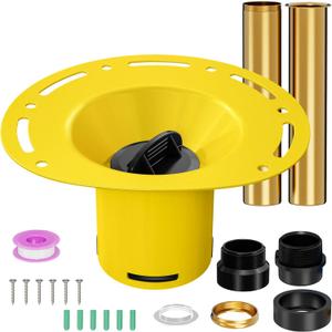 Freestanding Tub Drain Kit, Freestanding Bathtub Rough-in Kit, Nickel-Plated Brass & ABS Adapter, Fits 1-1/2" Threaded Male & Female Drains, Dual Leak-Proof, Fits All Freestanding Tubs, 1 Pack