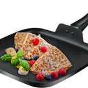 LECOOKING 10 Inch Square Griddle Pan, Nonstick Grill Pan for Cooking Eggs, Omelettes, and More, Griddle Cookware, PFOA Free