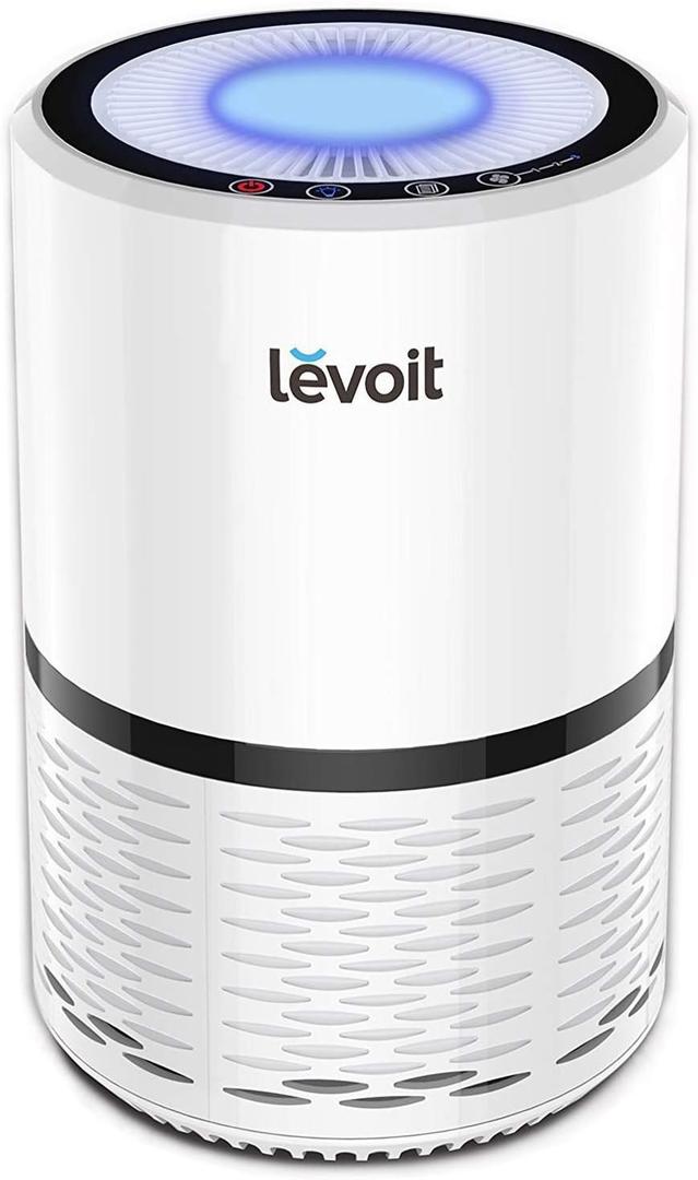 LEVOIT Air Purifiers for Home, High Efficient Filter for Smoke, Dust and Pollen in Bedroom, Filtration System Odor Eliminators for Office with Optional Night Light, LV-H132 1 Pack, White