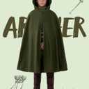 Spooktacular Creations Halloween Child Boy Green Hooded Archer Cape, Kids Medieval Wizard Outfit for Cosplay Themed Parties (Medium(8-10 yrs))