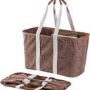 CleverMade EcoBasket Reusable Grocery Tote - Collapsible Storage Shopping Organizer - Heavy Duty Utility Bag Home 
