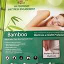 Dreamfield Linen Waterproof Mattress Protector EU Double Full 54"x75" 100% Bamboo anti Allergy Co