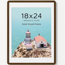 Acovy 18x24 Wood Poster Frame, 18 x 24 Picture Frame with Mat for 16x20 or 18 x 24 without Mat, 18"x24" Rustic Wooden Frame with HD Plexiglass, 18 by 24 Photo Frame for Wall or Tabletop Display, 3 Pack