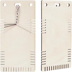 FINGERINSPIRE 2 Pcs Friendship Bracelet Making Kit 9.4x4.7 inch Hole 10mm Rectangle Bracelet Braided Plate Bracelet Braiding Disc Set Bracelet String and Rewarding Activity