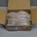 4 Pcs 200g/6.7oz Clear Cosmetic Containers Glass Jar Empty Sample Jars with Bamboo Lids for Cream Lotion Lip Balm Makeup