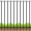 LETIANPAI 10Ft String Light Poles 2 Pack,Light Poles for Outside Lights,Outdoor with Fence Brackets Hanging Lights,Metal Stand Deck Patio Backyard