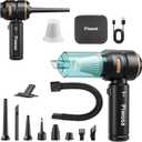 Handheld Vacuum Cordless, Car Vacuum Cleaner with High Power Strong Suction, Compressed Air Dusters with LED Light, Mini Portable Hand Vacuum Blower for Home, Pet (Navy)