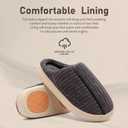 Women's and Men's Knit Memory Foam Slippers Ultra-Soft plush lining House Warm Bedroom Shoes with Anti-slip Sole for Indoor & Outdoor (12-13 Women/11-12 Men, Black)