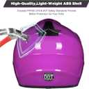 Youth Kids Dirt Bike Helmet DOT Approved Lightweight Motocross Helmet Set, Purple, Small