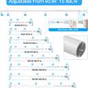 Tension Curtain Rod 41-166In(4-14Ft), Extra Long Tension Rod No Drilling For Patio Windows, White Shower Curtain Rod For Room Divider,One-Click Telescopic Rod, Outdoor Curtain Rods Never Rust