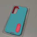 Fucozan for Samsung Galaxy S22 Plus Case Galaxy S22+ Case with Kickstand Case 3-Layer Military Grade Protective Case Cover Silicone Rugged Shockproof for Galaxy S22 Plus S22+ Phone Case Cyan+Rose Red