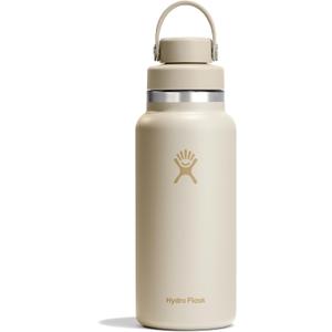 Hydro Flask Water Bottle - Insulated Stainless Steel - Wide Mouth Flex Chug Lid, Non Spill, Leakproof in 32 Oz Coconut Cream