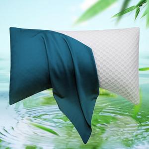 Cooling Side Sleeper Pillow Cases - Curved Rayon Derived from Bamboo Pillowcase Cover - Breathable Cool Silky Soft Pillowcase for Hot Sleepers Hair and Skin, Queen Size 1 Piece, 20 * 30 Inches Teal