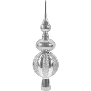 NOLITOY Spherical Christmas Tree Topper Ornaments, Plastic Glitter Tree Finals Tree Topper Decorative Ornament Holiday Indoor Suitable for Home Party Decoration, 9inches