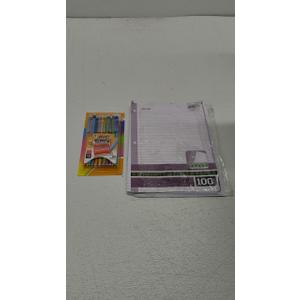 Reinforced Filler Paper 100sheets and 24 pack of Pencils Set Reinforced Filler Paper 100sheets and 24 pack of Pencils Set