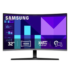 Samsung 32-inch S3 (S39GD) FHD 100Hz Curved Monitor, Game Mode, Eye Saver Mode, Multiple Connectivity with HDMI Port, Built-in Speakers, LS32D39DGANXZA, 2025