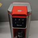 Single Serve Coffee Maker for K-Cup Pod and Grounds, Hot and Iced Coffee Maker, Strong Button Feature, 6 to 14oz Brew Sizes, 50oz Removable Reservoir, Fit 6.5" Mugs, Stainless Steel, Red (11.2 Inch)