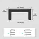 76mm (3") Center to Center Matte Black Stainless Steel Cabinet Handles 15 Pack - Kitchen Drawer Pulls & Dresser Knobs, Durable Cabinet Hardware