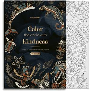 2 x Coloring Books for Adults Relaxation by Mindmellow  Stress Relief Coloring Book for Adults & Teens - Calming Designs to Inspire Creativity and Mindfulness - Coloring Books for Teens (XXL)