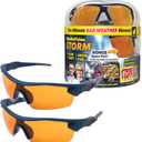 BattleVision Storm Glare-Reduction Glass by BulbHead,All Weather Conditions Day/Night,Optimize Light&Block Blue Rays,2 Pairs (5.6 x 1.7 inch)