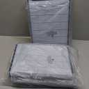 4 Tier Stackable Plastic Storage Bins with Lid and Wheels - 23 QT Closet Organizers and Storage, Foldable Storage Containers, Organization and Storage Boxes for Craft, Home, Pantry, Dorm, Grey