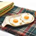 Ceramic Spoon Rest for Stove Top,Large Shape Spoon Holder for Kitchen Countertop,Cooking Kitchen Spoon Rest Utensil Rest Spatula,White