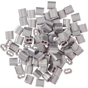 Barbed Wire Crimp Sleeves Gritted Crimping Sleeve 2-3 Silver Provides Superior Wire Gripping Quick Splice in Line Strainer Loops