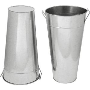 2 Pcs 15 Inch High Galvanized Metal Vase, French Flower Bucket Vases, Galvanized Vase for Any Farmhouse, Modern, or Traditional Setting.