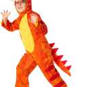 Morph - Orange Dinosaur Costume Kids, Toddler Dinosaur Costume, Kids Dinosaur Costume, Dinosaur Halloween Costume Kids (7-9 Years)