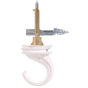 The Hillman Group 122415 White Driller Hook Ceiling Hanger, 1-Pack