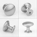 homdiy 30 Pack Cabinet Knobs Brushed Nickel Drawer Knobs - Solid Zinc Alloy Kitchen Pulls Modern Cabinet Hardware for Dresser Drawers