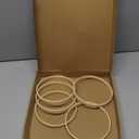 PATIKIL 5 Inch Bamboo Macrame Hoop, 5Pcs Wood Floral Hoop Craft Rings for DIY Craft Dream Catcher Wedding Wreath Decor Wall Hanging Decorations