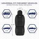 Skechers Memory Foam Seat Covers, Air Cool Mesh Thick Car Seat Covers, Car Seat Covers Front Seats Airbag Compatible, Universal Automotive Comfort for Most Cars, Vans, Trucks, SUV,Black